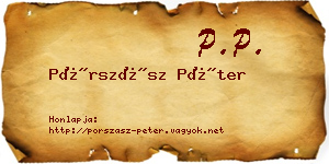 Pórszász Péter névjegykártya